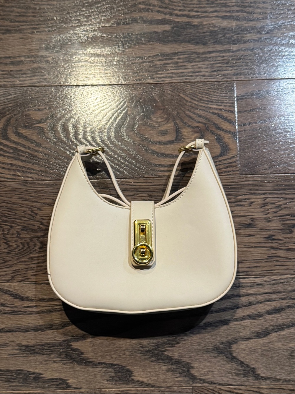 Cream and black leather hobo bag BRAND NEW #hobo #leatherbag